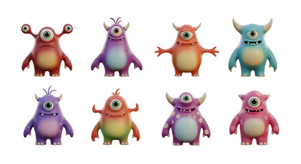 Funny Monster Cartoon Characters
