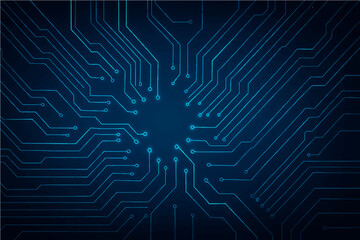 Abstract digital web network circuit line techno wallpaper design.