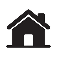 Home building icon on a white background, a symbol for real estate or web design