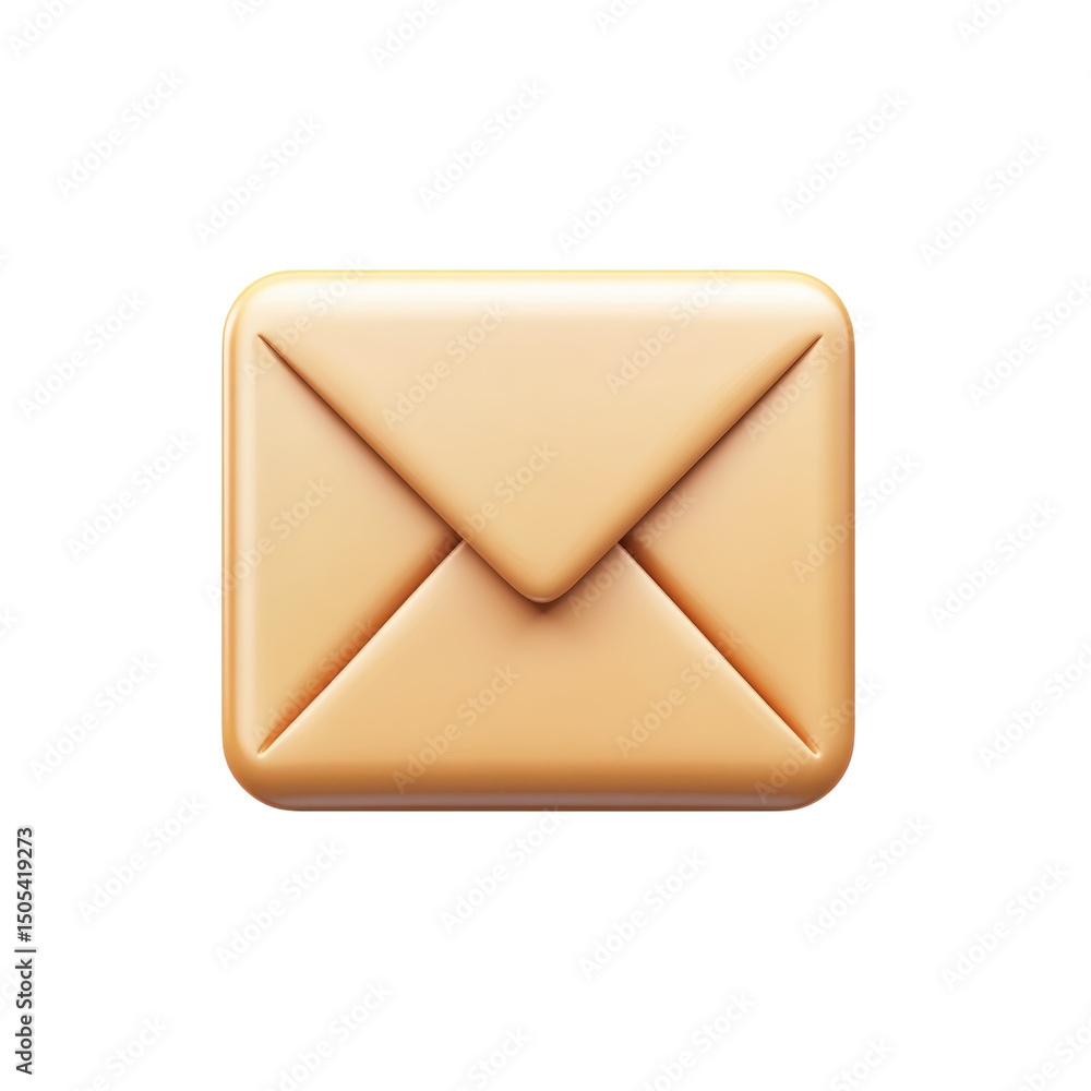 Poster an inviting notification new message arrives shiny email icon against a on transparent background
