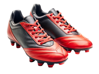 Red & Black Soccer Cleats
