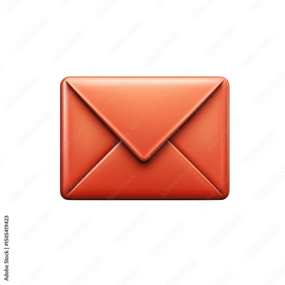 Poster an inviting mail icon symbolizing communication delivering messages of joy on transparent background