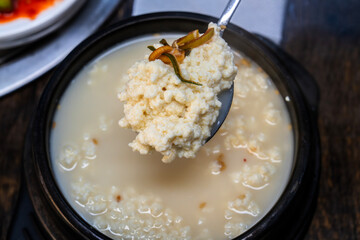 hot stew of soft tofu