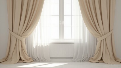 Fototapeta premium window with curtains