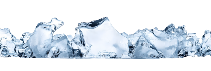 Ice isolated on white background