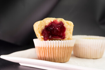 Raspberry Jam Muffins. Muffin. Dessert. Berry Jam. Food Concept