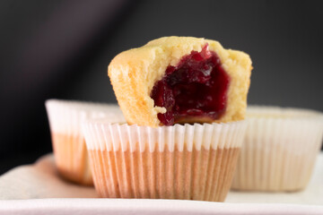 Raspberry Jam Muffins. Muffin. Dessert. Berry Jam. Food Concept