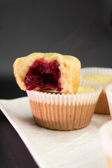 Raspberry Jam Muffins. Muffin. Dessert. Berry Jam. Food Concept