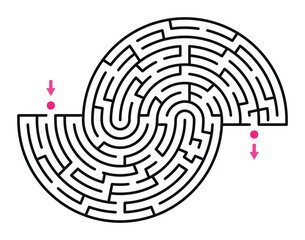 Основные RGB abstract maze labyrinth with entry and exit, vector labyrinth 334