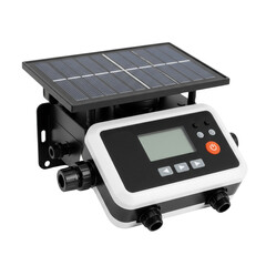 Fototapeta premium Solar-Powered Automatic Water Timer with LCD Screen and PNG Transparent Background