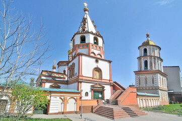 Russia, Epiphany Cathedral  Orthodox cathedral in Irkutsk, in the Irkutsk Eparchy of the Russian Orthodox Church.