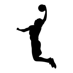 Basketball Player Illustration Shilouettes