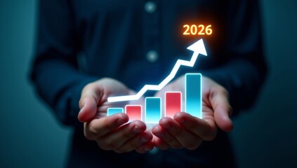 Finance stock growth chart investment graph on 3d diagram on reflecting world map
