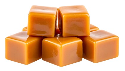 Caramel candies with sweet treat, and food.