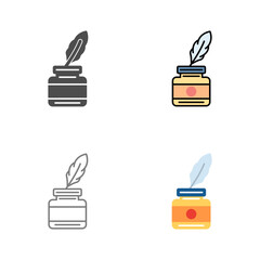 Obraz premium Inkwell Vector Icon