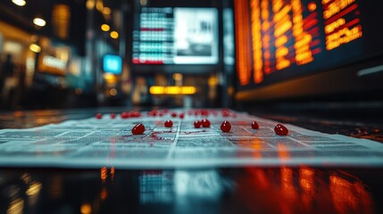 Diagram on paper in financial setting