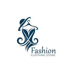 Beauty hand drawn clothing store logo boutique