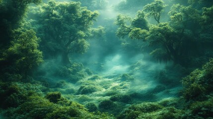 Fototapeta premium Emerald forest pathway