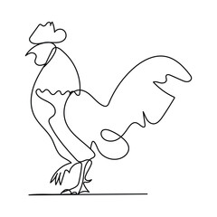 chicken line art logo one line,
Hen in continuous line art drawing style. Chicken minimalist black linear sketch isolated on white background. Vector illustration,