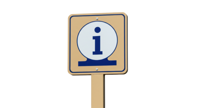 Isolated Information Sign