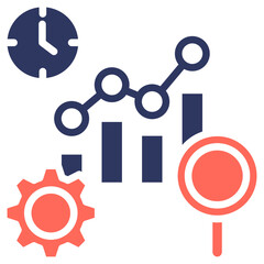 Efficiency Analysis glyph color icon