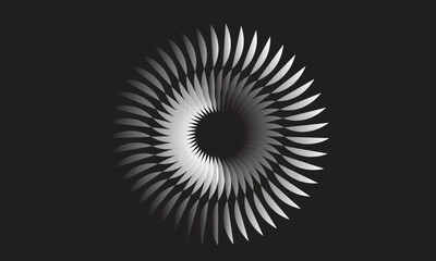 spiral, radial symmetry, abstract background, generative, digital art
