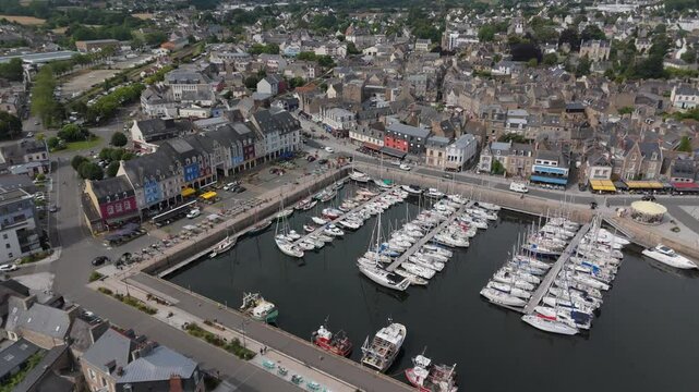 Paimpol city and port in Brittany, France