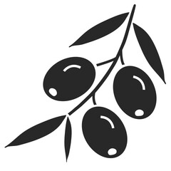 vector illustration of olives with leaves