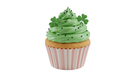 Isolated St. Patrick's Day Cupcake