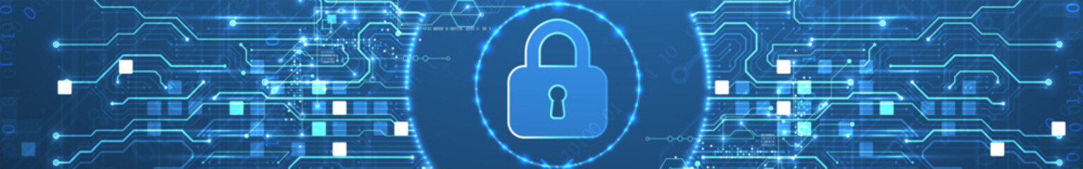 Data security Illustrates cyber data or information privacy idea. Color abstract  technology background.