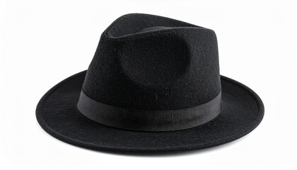 Black hat on a white isolated background. toning