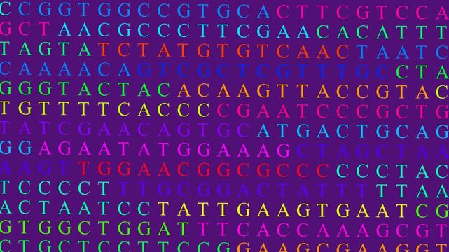 Animated ATGC DNA code background