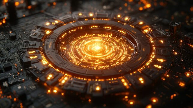 Futuristic technology design illustration