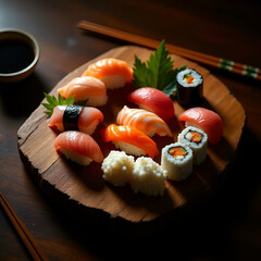 Authentic Japanese Cuisine – Nigiri Sushi with Salmon, Tuna, and More