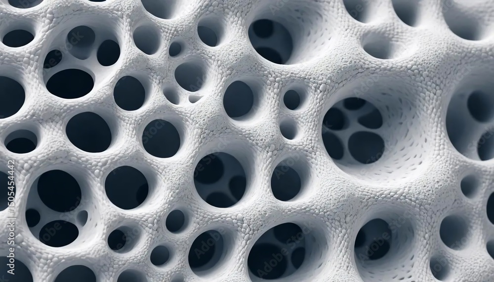Poster abstract 3d render: intricate cellular structure