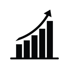 business graph on white background