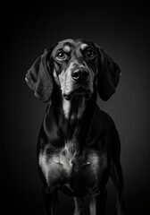 Plakat black dog portrait