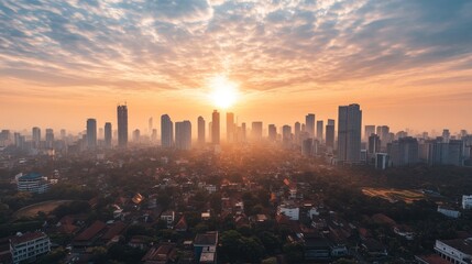 Fototapeta premium Sunrise Cityscape