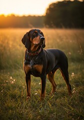 Plakat black dog portrait
