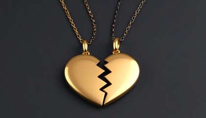Broken Heart Necklaces with Couple Jewelry.