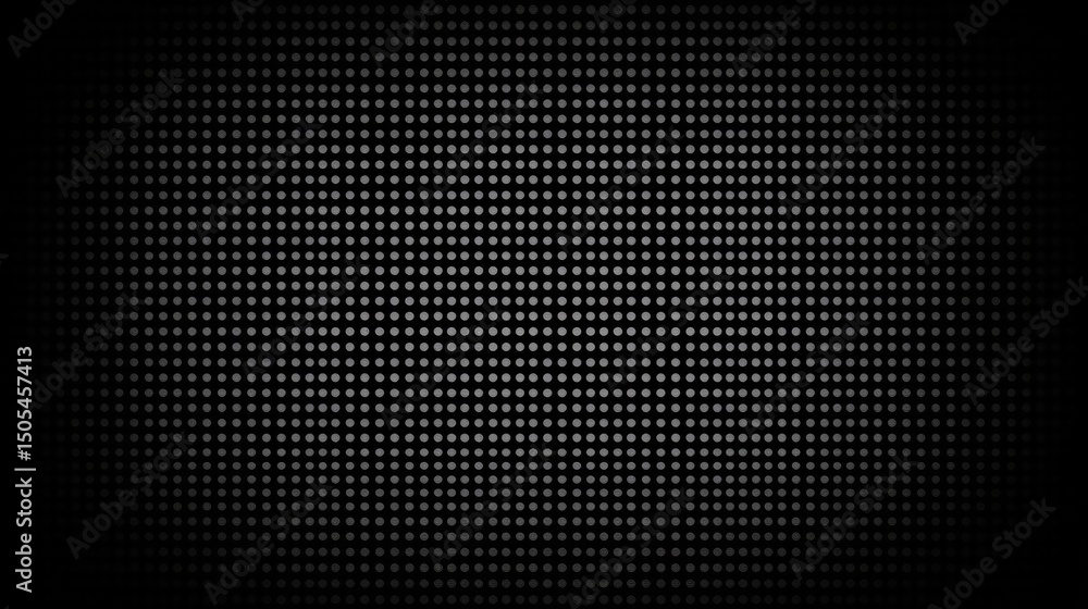 Poster abstract dark grid pattern with subtle light dots, creating a textured digital background