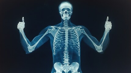 Human skeleton x ray graphic