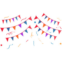 Fototapeta premium Birthday Bunting Flag Decoration