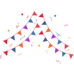 Obraz premium Birthday Bunting Flag Decoration
