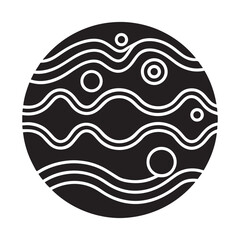 Surreal Black and White Abstract Circular Patterns