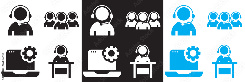 Poster customer service web icon. . help and support vector. support and service vector. vector for website