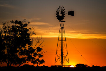 atardecer en el campo
