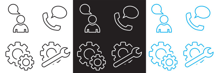 Customer service  web icon. . Help and support vector. Support and service vector. Vector for websites, mobile interfaces, presentations, banner, visual branding etc. Vector illustration. EPS 10