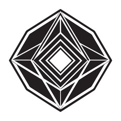 Mesmerizing Black and White Concentric Circular Abstract