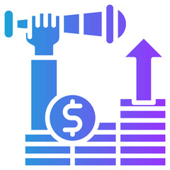 Revenue Forecast glyph gradient icon